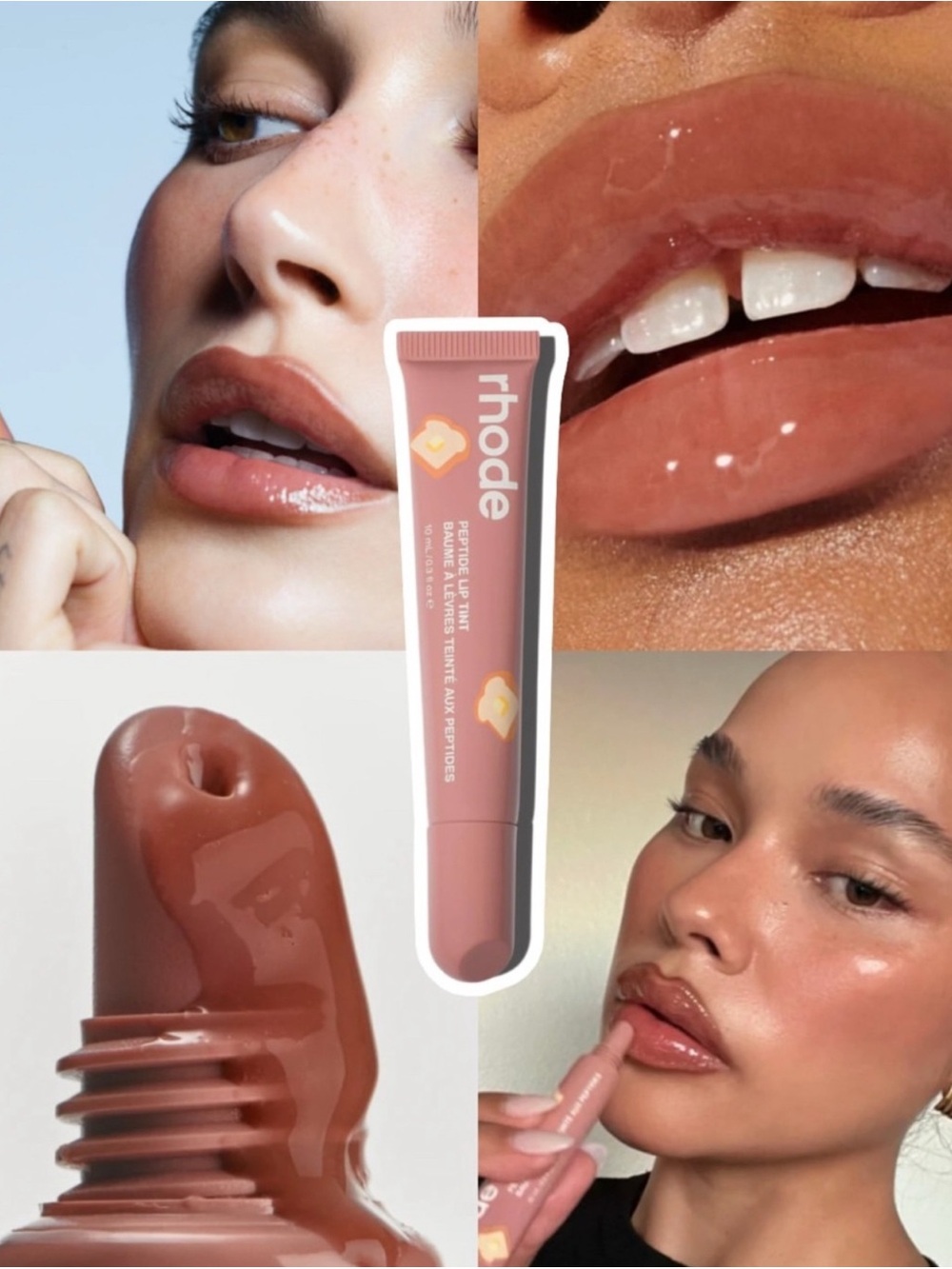 Limited Edition Rhode Scented
Peptide Lip Tint in Toast